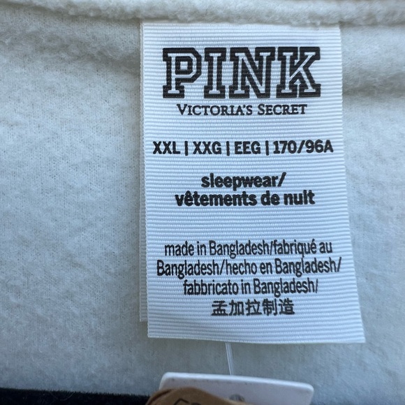 PINK Polar Fleece Jogger Creamer Pajama Set size XXL NWT - Picture 8 of 16